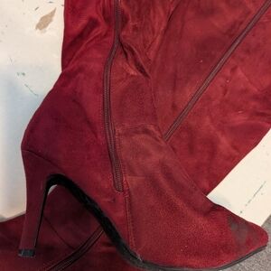 Forever 21 Burgundy Heeled Boots